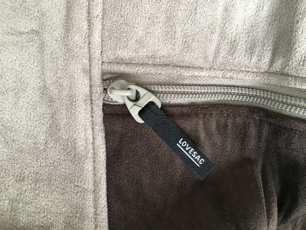 Lovesac sactional zipper