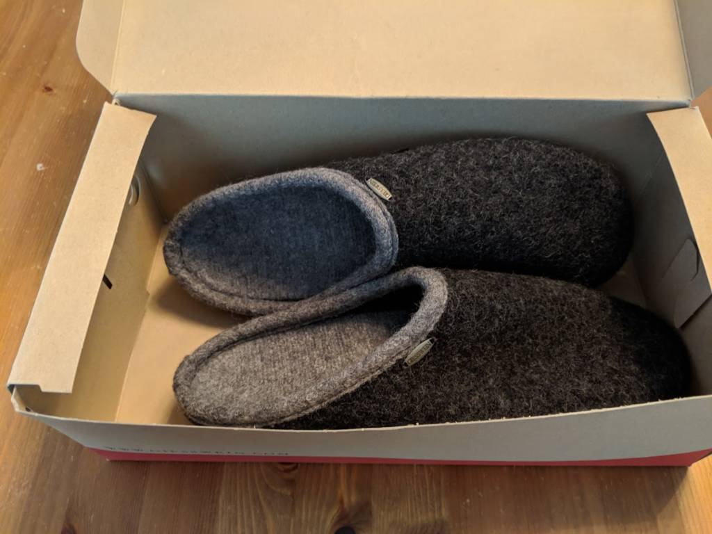 slippers in box