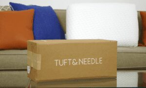 tuft and needle pillow branded packaging