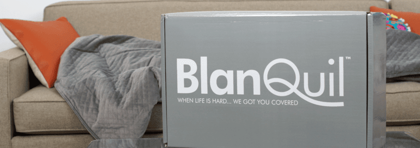 blanquil weighted blanket branded packaging