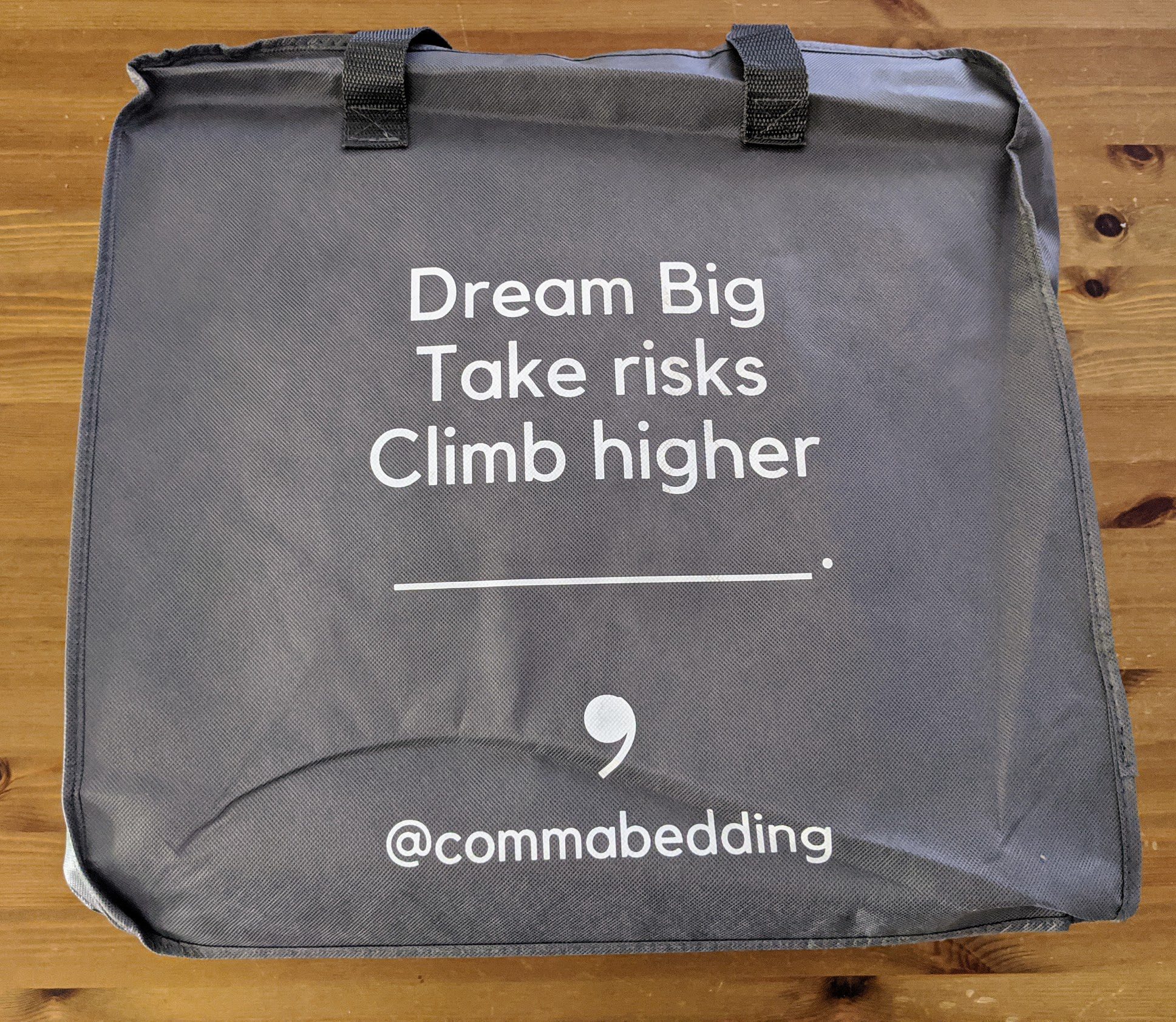comma comforter bag