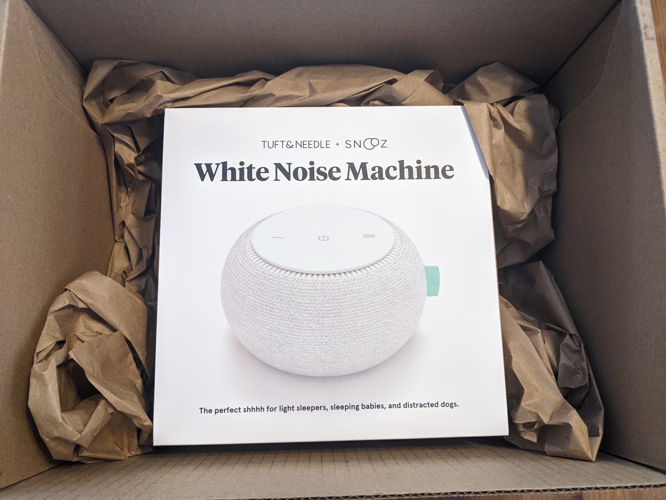 tuft and needle white noise machine box 2