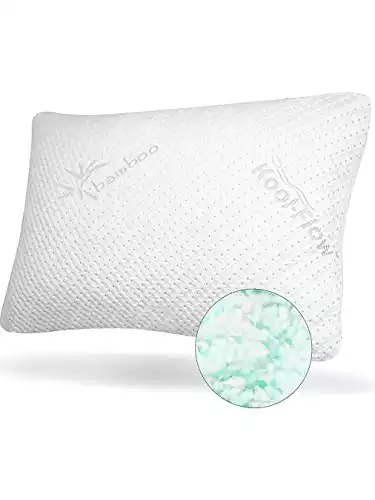 Snuggle-Pedic Shredded Memory Foam Pillow - The Original Cool Pillows for Side, Stomach & Back Sleepers - Sleep Support That Keeps Shape - College Dorm Room Essentials for Girls and Guys -Queen