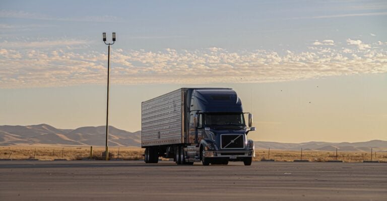 a truck on the road