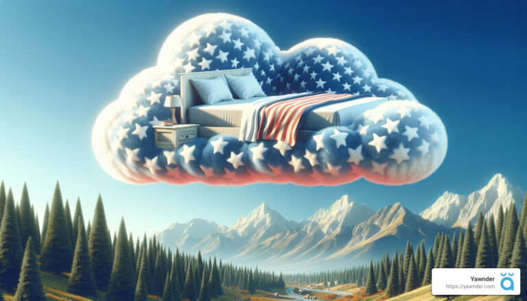 a bed in the clouds