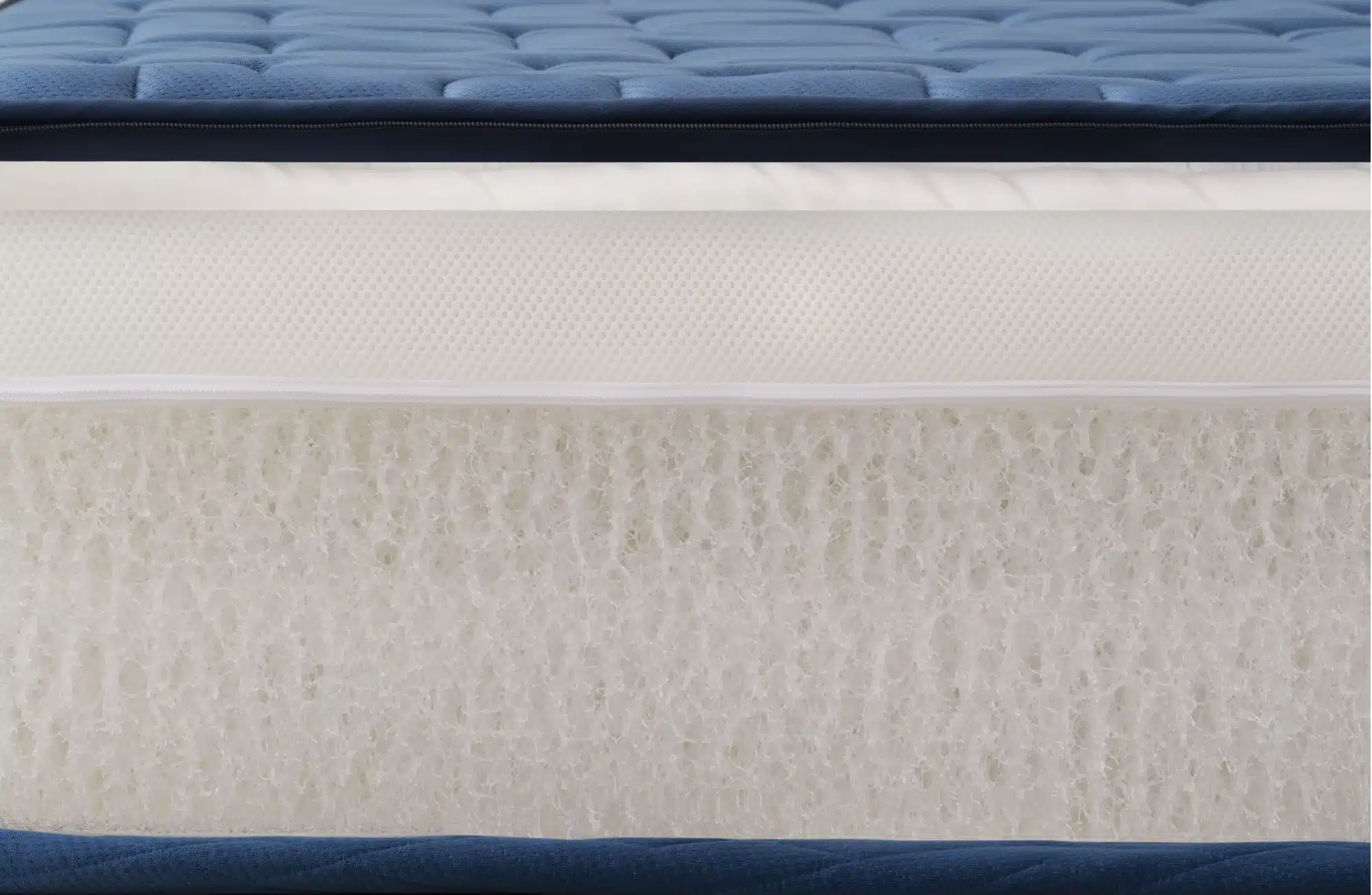 Airweave mattress layer structure with modular airfiber blocks