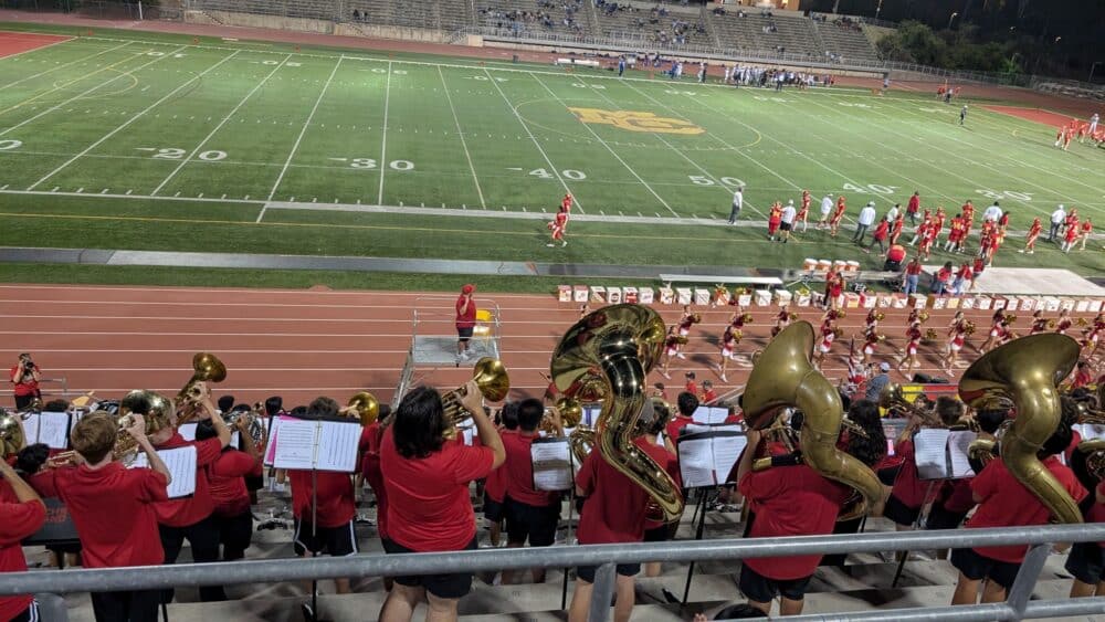 San Diego school band supporting a Yawnder community fundraiser