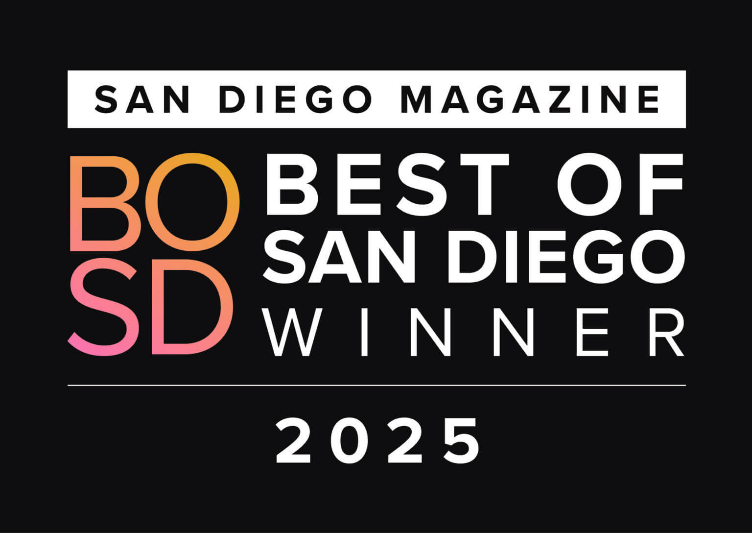 Best of San Diego 2025 Award