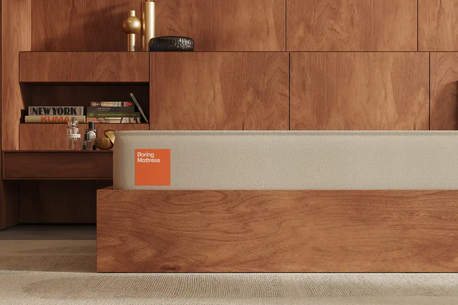 Boring Mattress Co mattress in bedroom setting