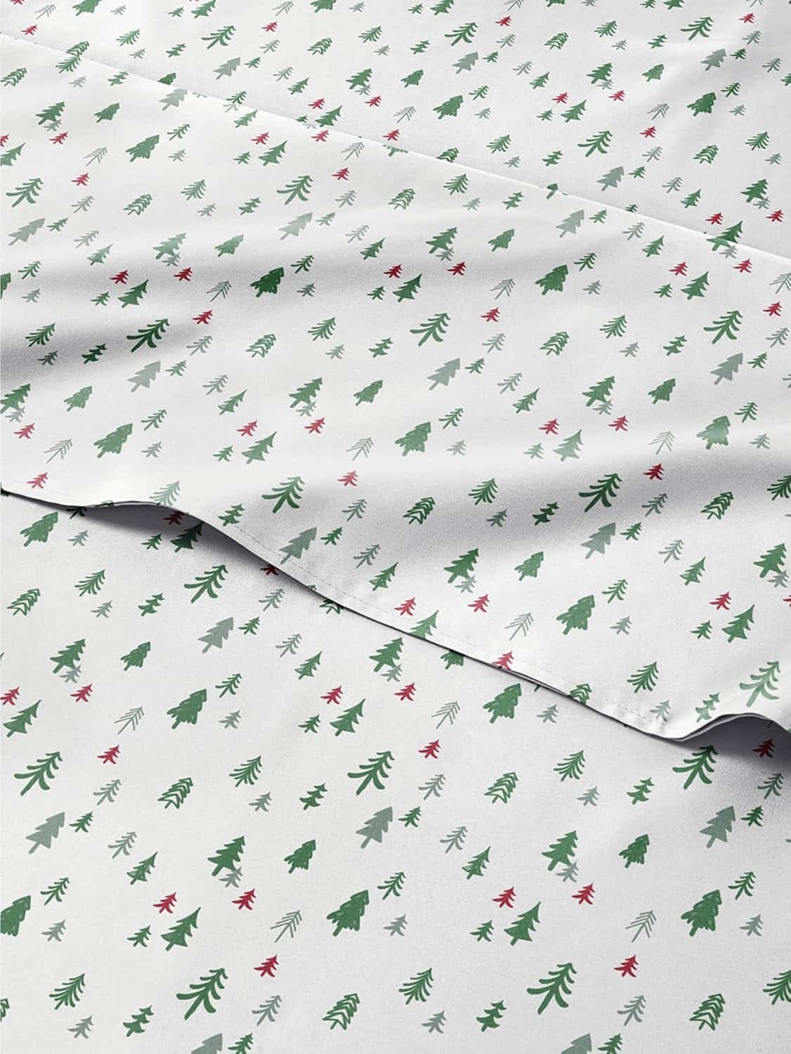 King size Christmas sheets in modern red and white design