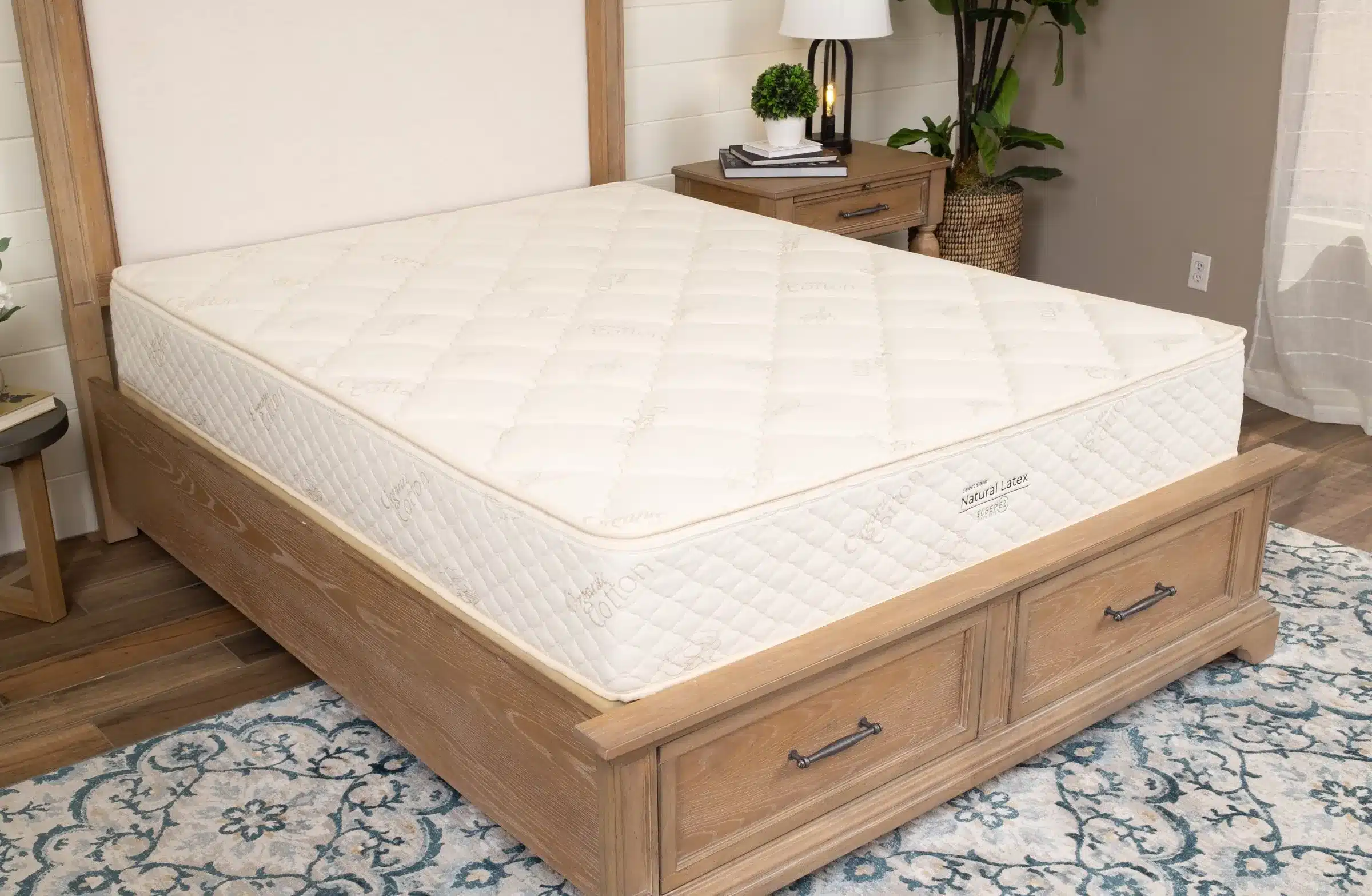 Sleep EZ latex mattress layers and cover detail