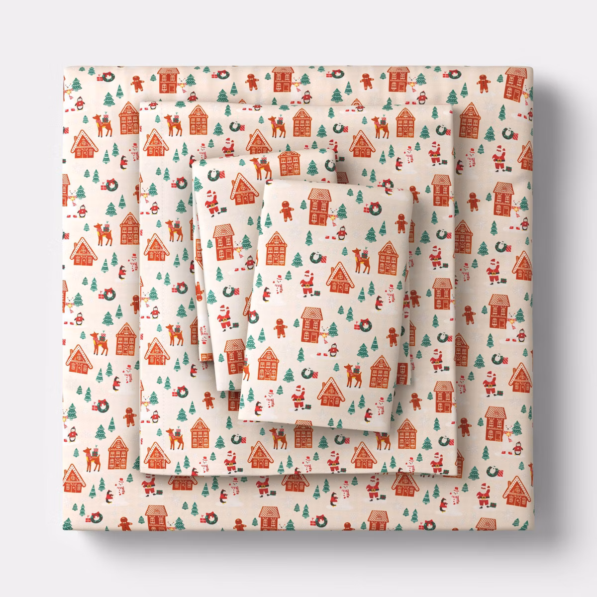 Target holiday microfiber sheet set with festive pattern