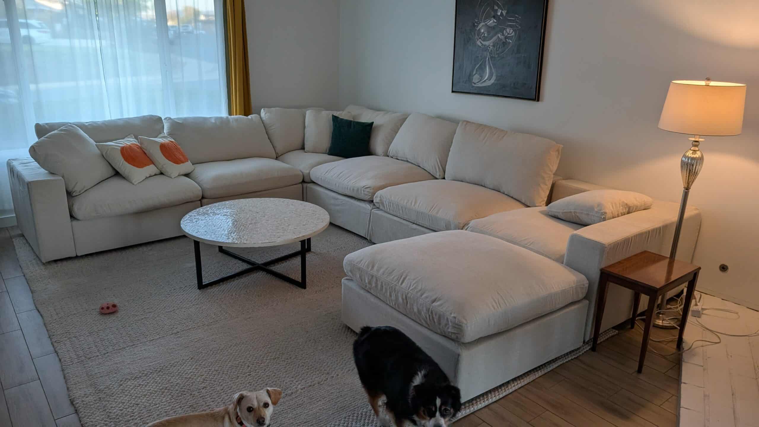 7th Avenue Modular Sofa styling in my home