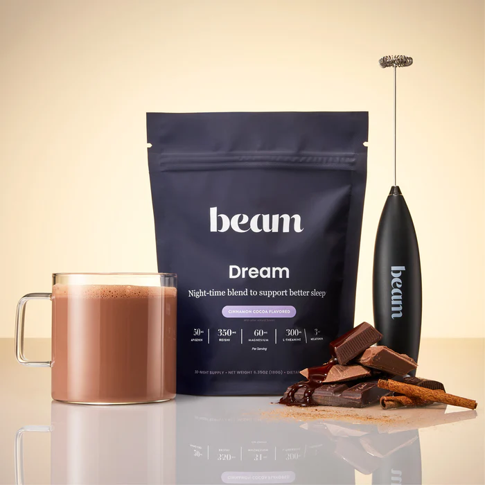 A prepared mug of Beam Dream Powder hot cocoa