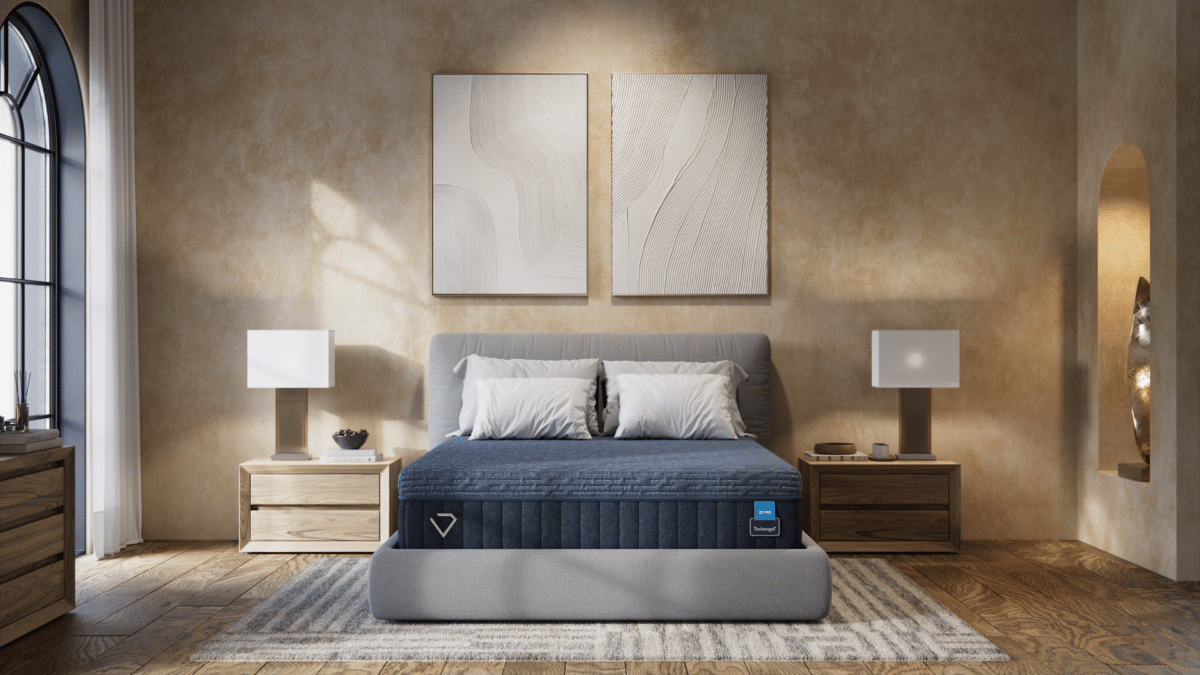Technogel 3D Pro Hybrid mattress on a platform bed