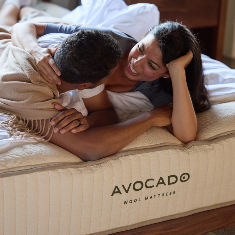 Avocado Wool Mattress hand tufted rosettes