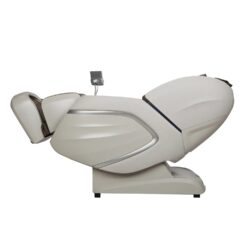 Taupe ZG 30 recliner in a modern white casing with silver accents on a white background