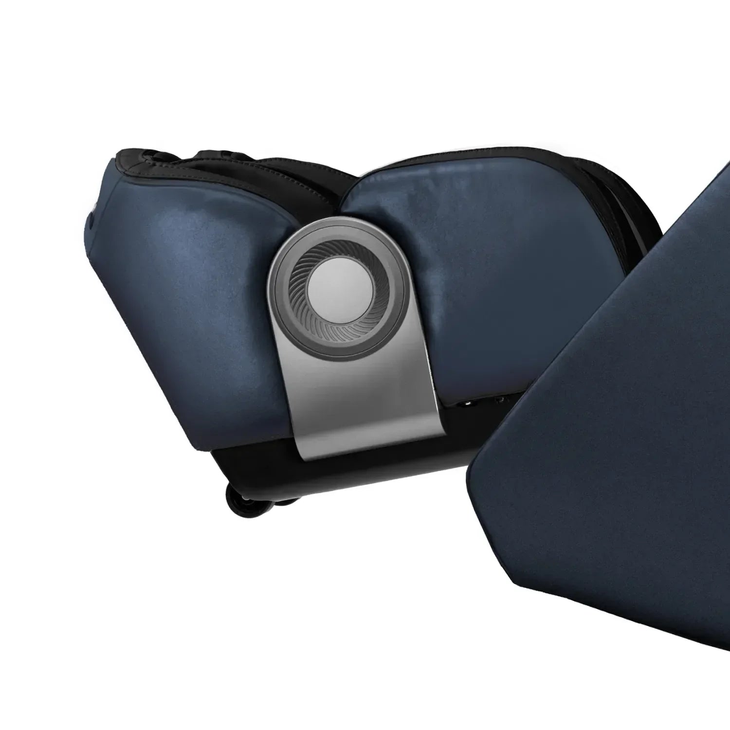 Bravo Duo Flex footrest in dark blue with metallic silver accent on a white background
