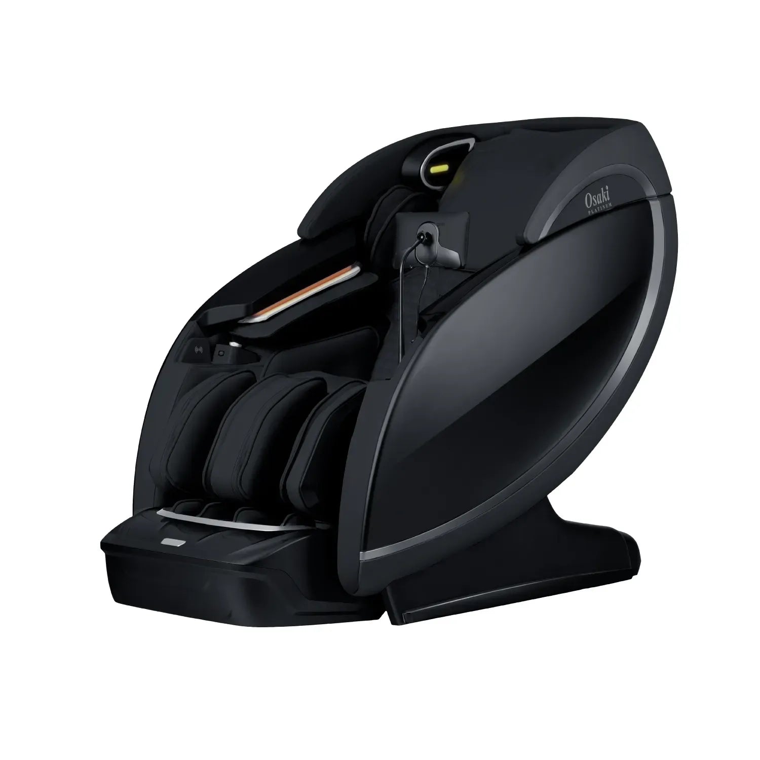 Sapphire black full body Osaki Platinum massage chair with plush seating