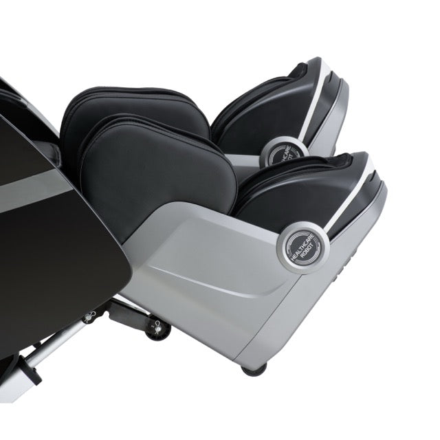 Solo Flex 1500px footrest with black padding and silver accents against a white background