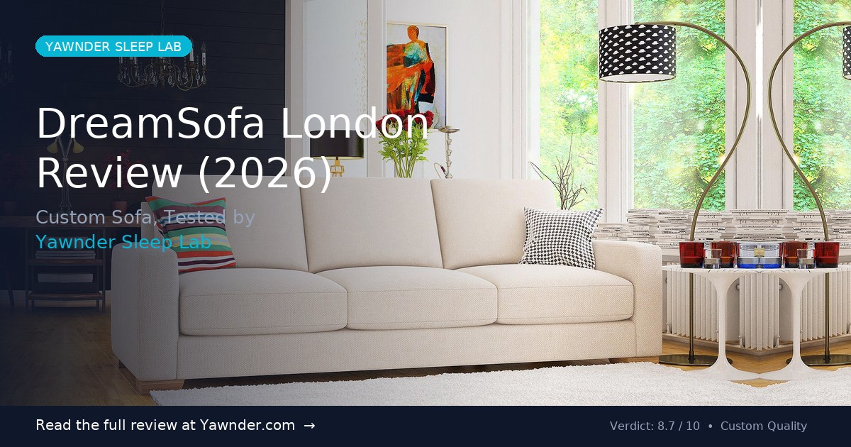 DreamSofa London in a living room setting with modern decor and two lamps