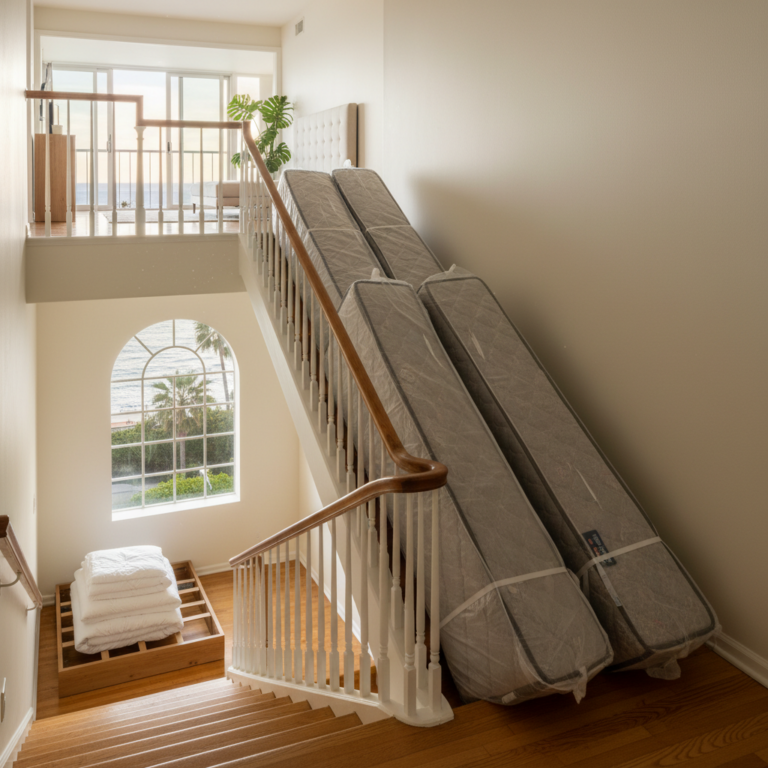 Will a King Mattress Fit? San Diego Apartment & Condo Stairwell Guide - Yawnder San Diego