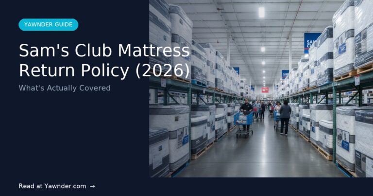 Sam's Club Mattress Return Policy (2026): What's Actually Covered