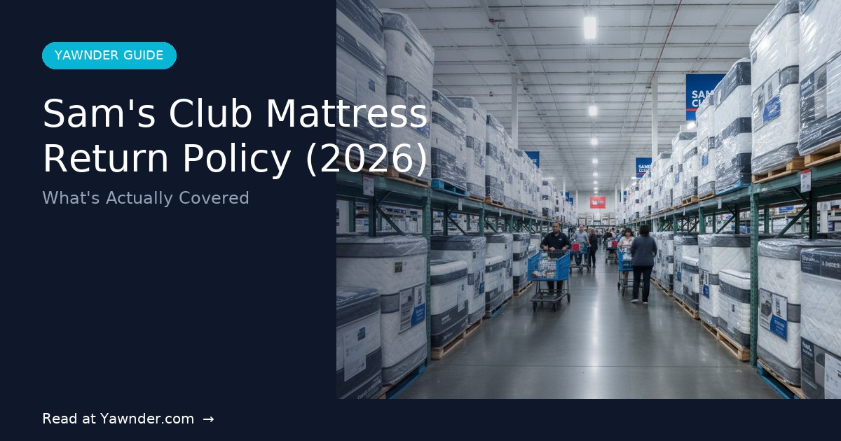 Sam's Club Mattress Return Policy (2026): What's Actually Covered