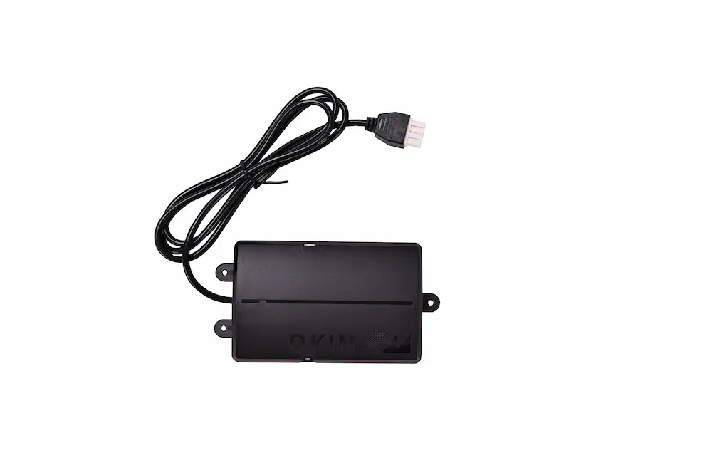 Black SleepSense Control Box with an attached black electrical cord and white connector.