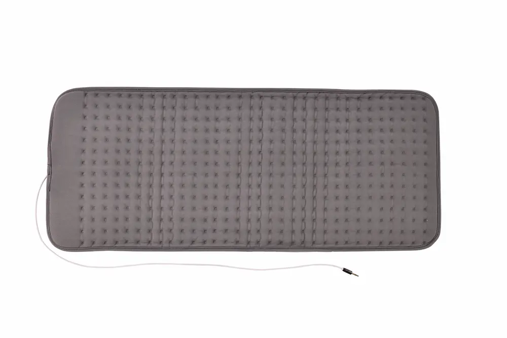 Gray quilted SleepSense Under Mattress Sensing Pad with a white cord