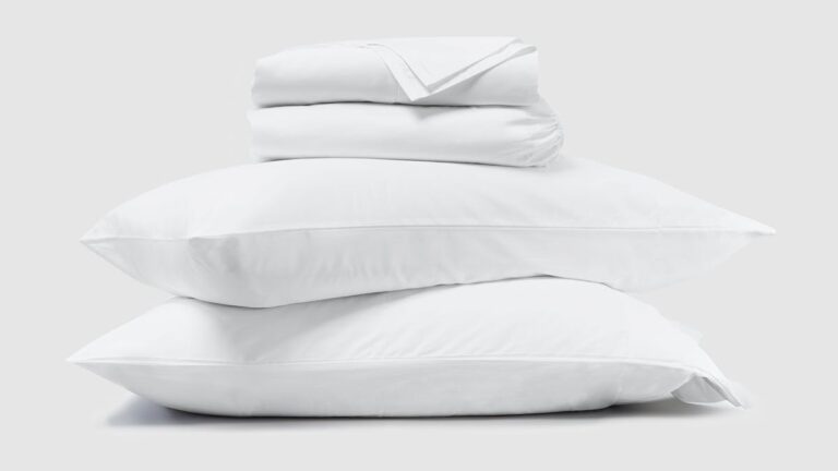 Saatva percale sheet set