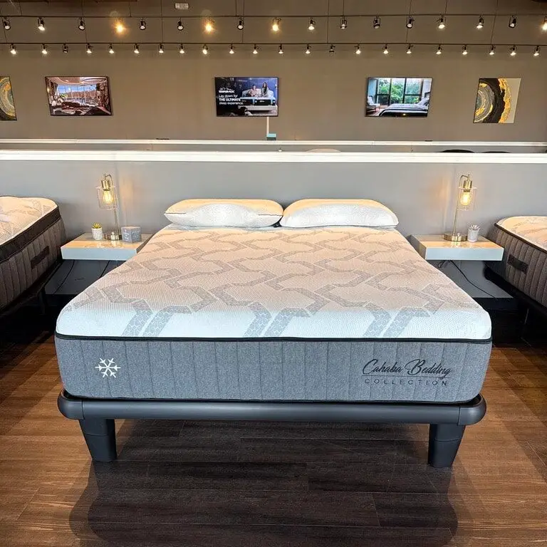 Knickerbocker Embrace 360 platform bed in a mattress showroom