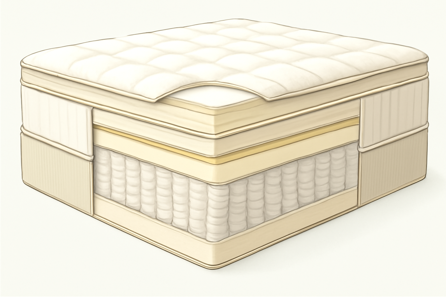 What Does Matelassé Bedding Mean? — construction cross-section