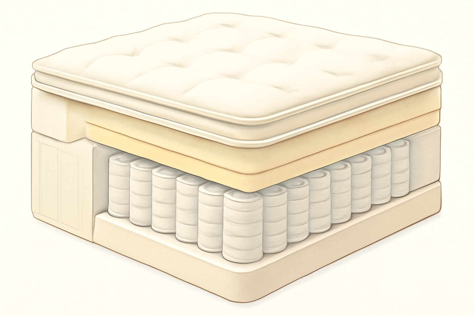 Saatva Crib Mattress Review — construction cross-section