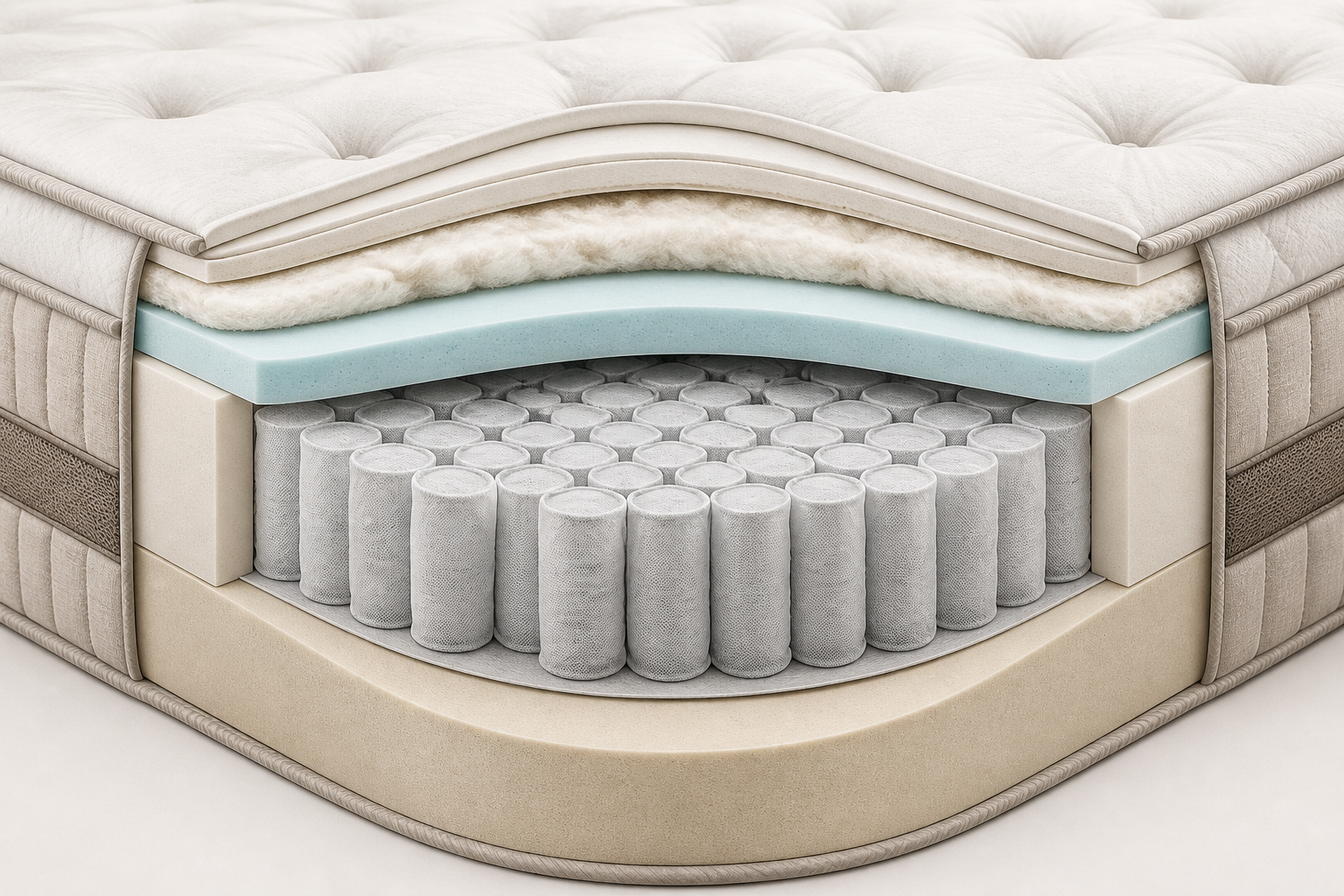 Saatva Mattress Review – Luxury Firm Feel 12 Test Results — construction cross-section