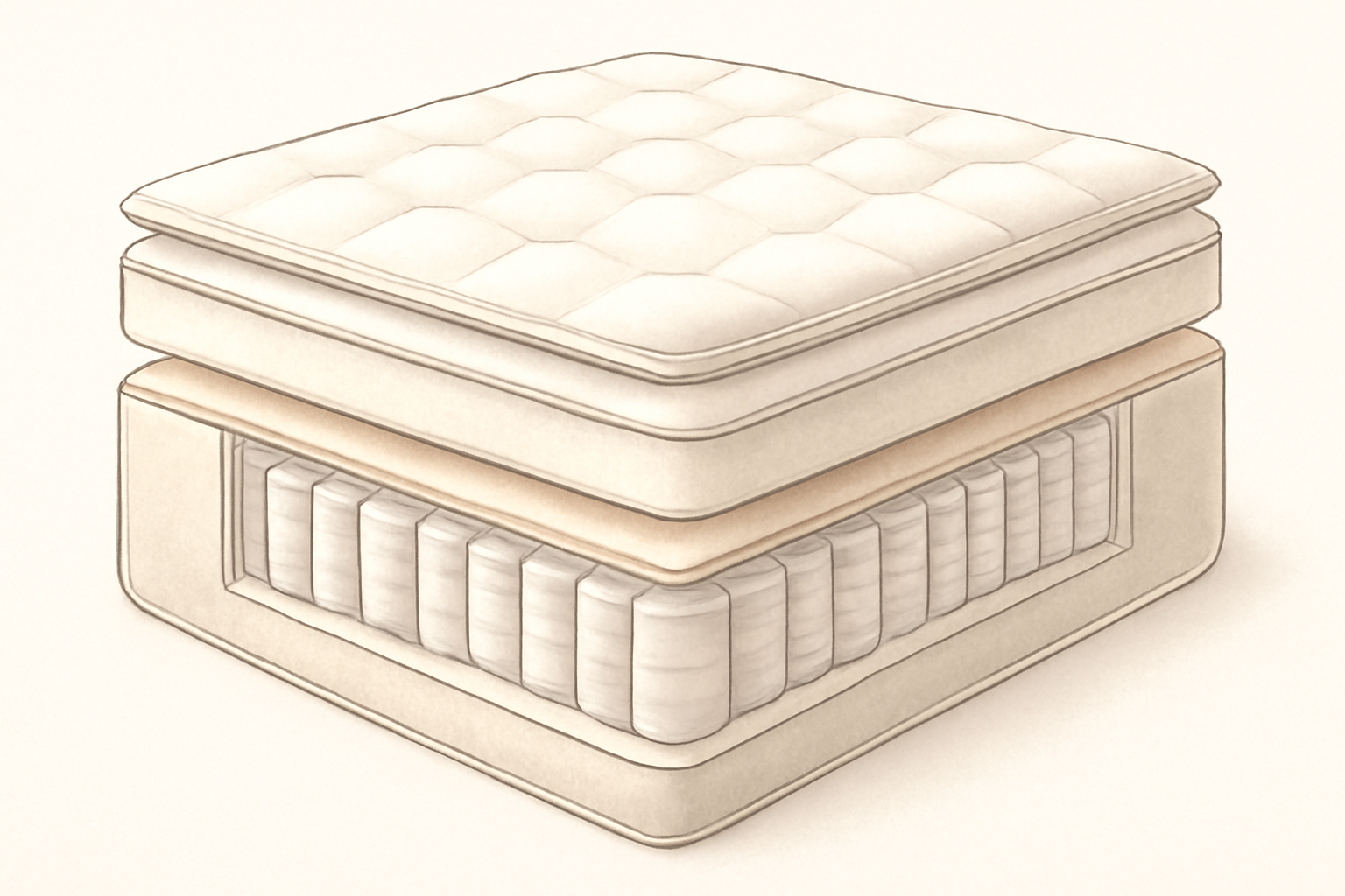 Saatva Classic vs Brooklyn Bedding Aurora Luxe (2026) — Honest Comparison — construction cross-section