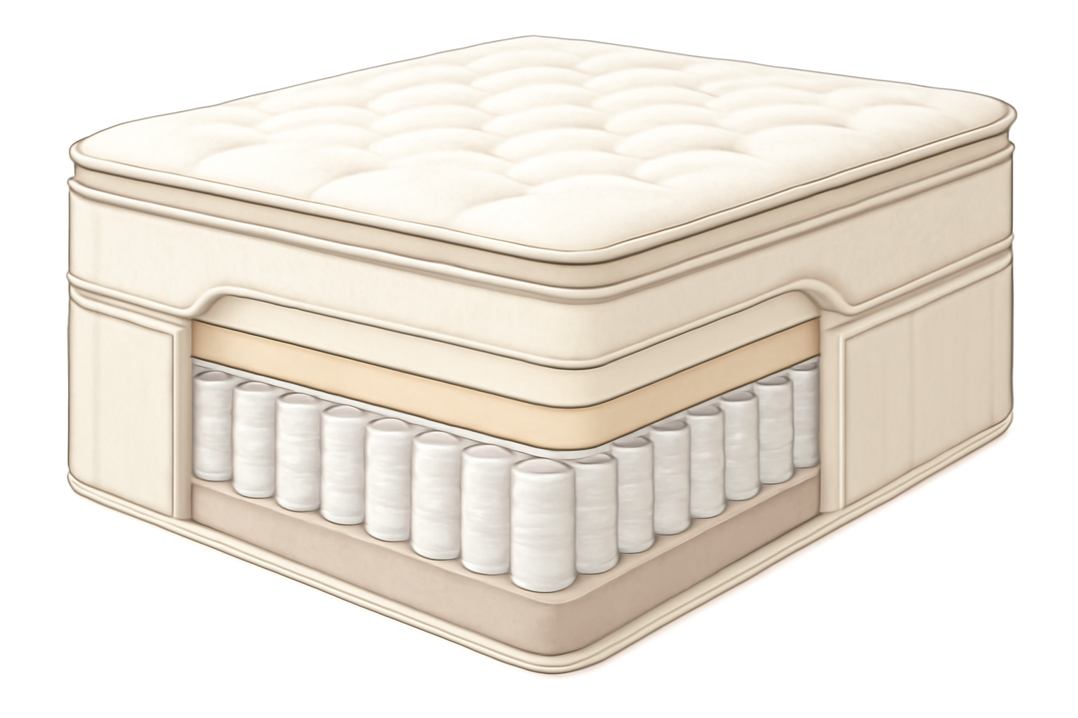 Saatva vs DreamCloud Mattress Review – My Experience and 13 Real World Tests — construction cross-section