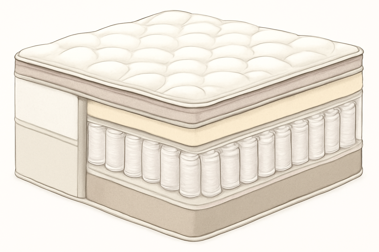 Saatva Youth Mattress: Best Dual-Sided Choice for Kids — construction cross-section
