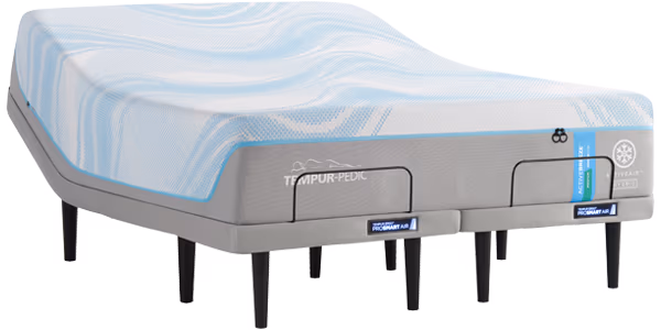 TEMPUR-ActiveBreeze mattress on its smart base