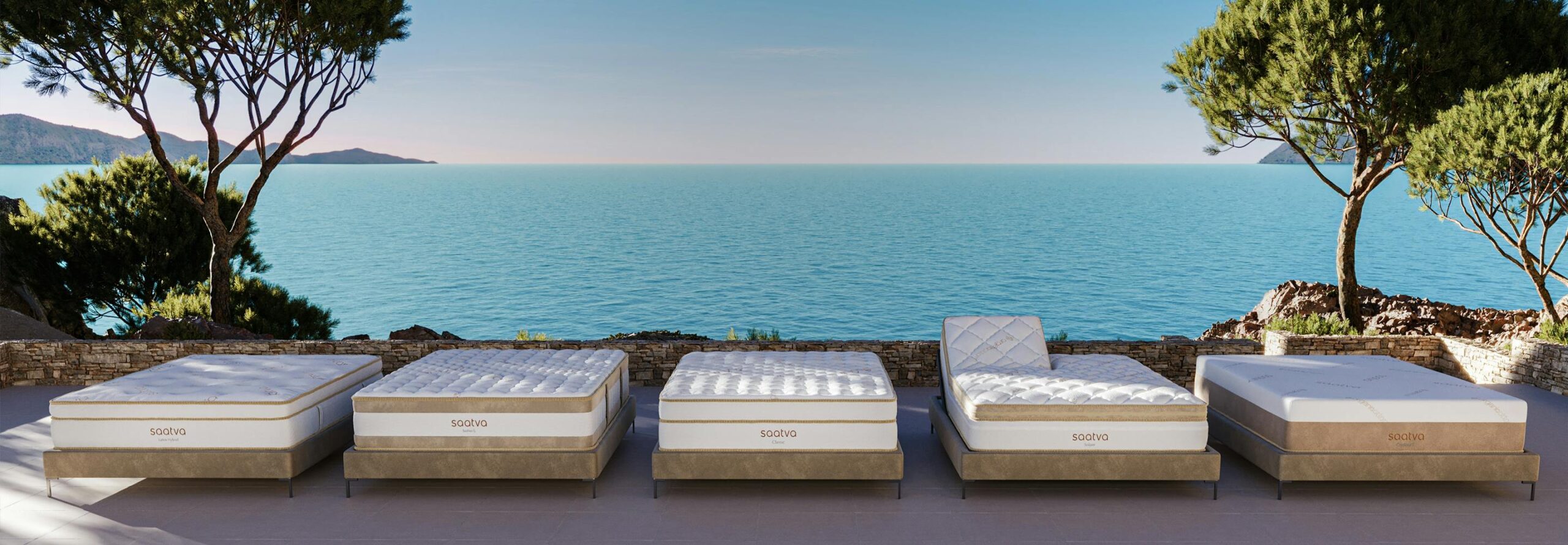 King size mattress set up in the Yawnder San Diego showroom