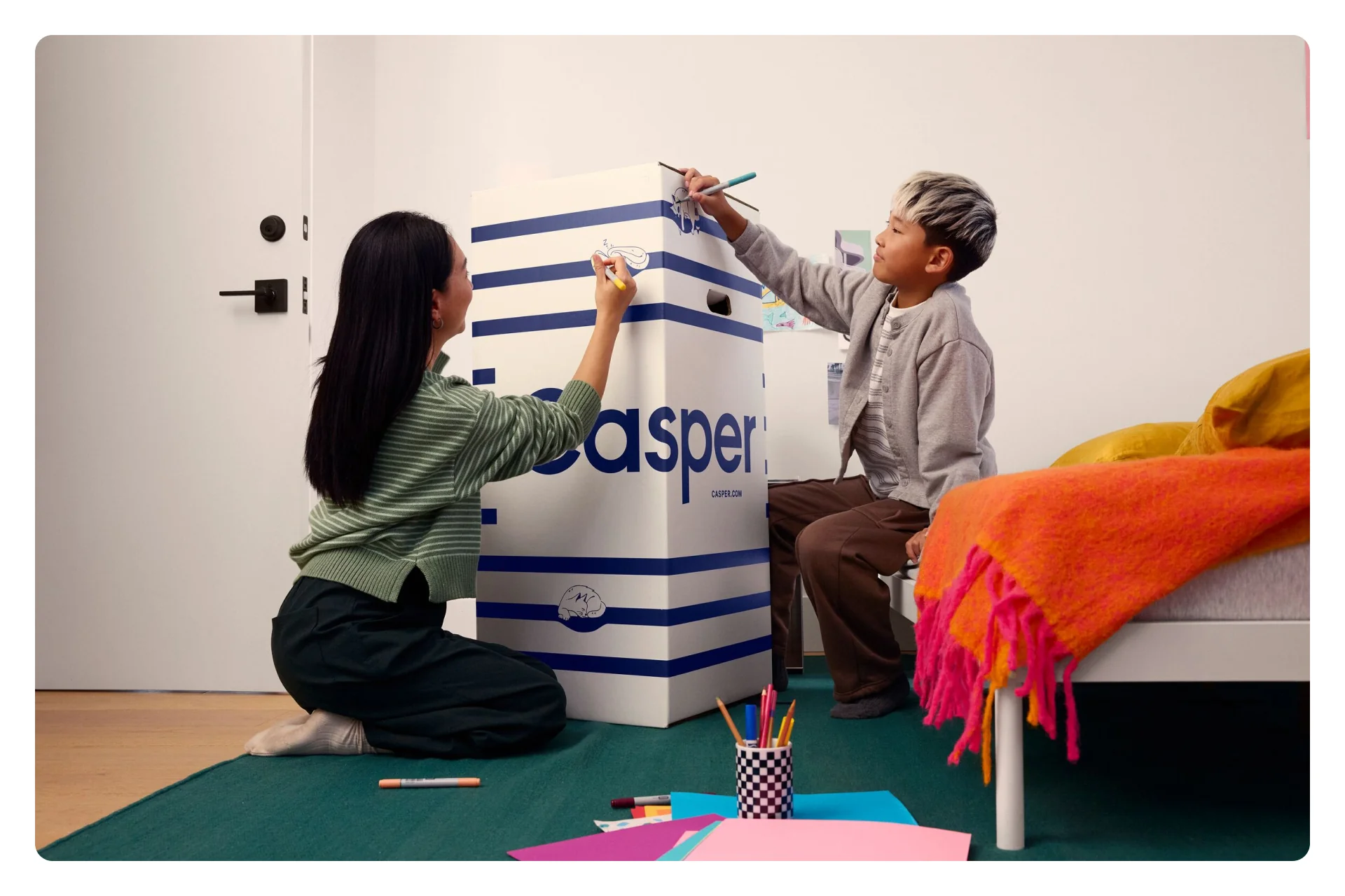 Casper Snug kids mattress in a child's bedroom