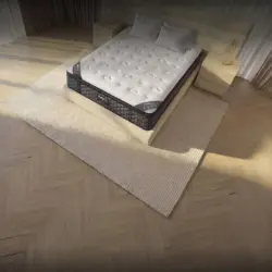 Top surface of the Puffy Lux mattress cover