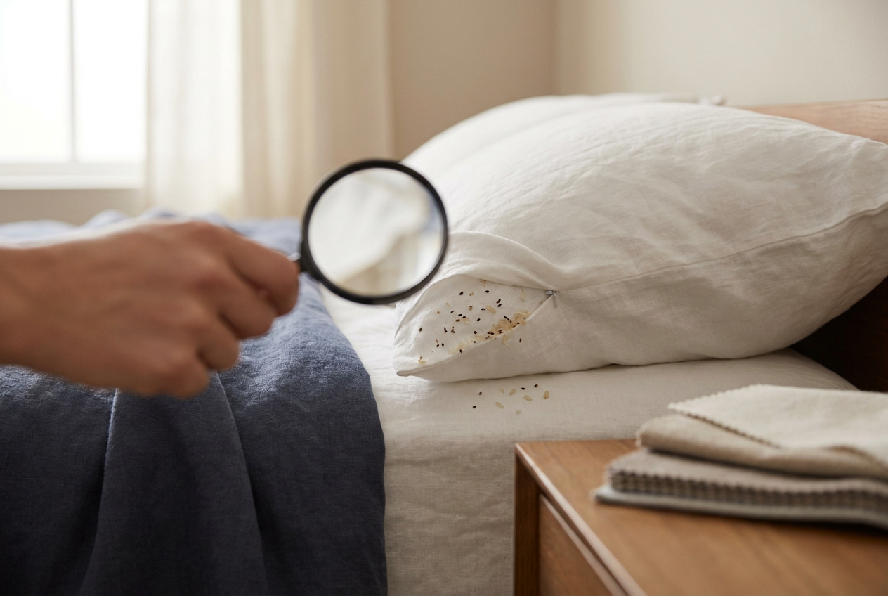 Signs of Bed Bugs on Pillows: How to Identify & Act Fast — editorial illustration