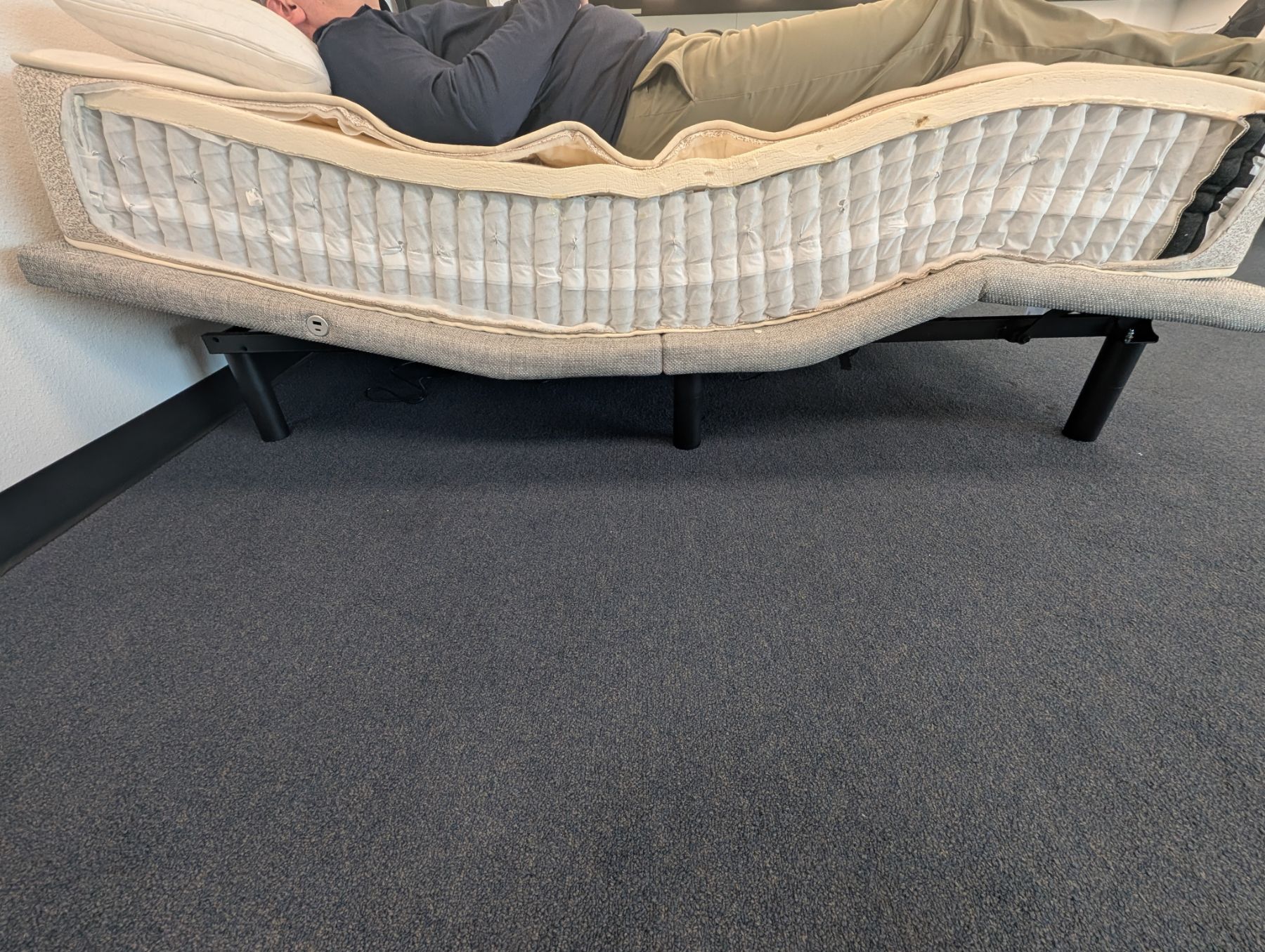 Birch Natural Mattress in zero-gravity position