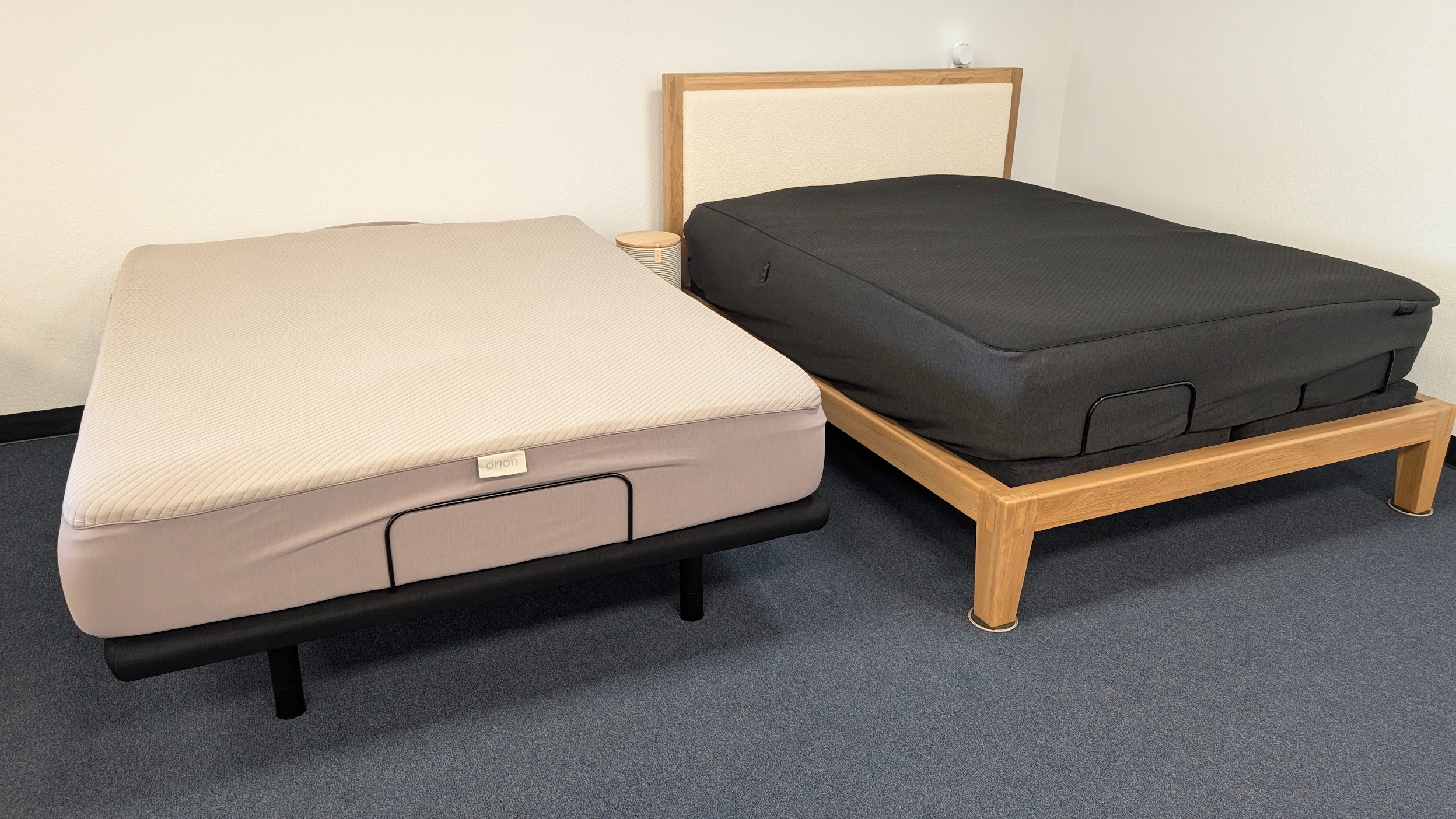 Orion Sleep System and Eight Sleep systems tested side by side at Yawnder
