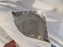 Internal fan assembly inside the Perfectly Snug Smart Topper