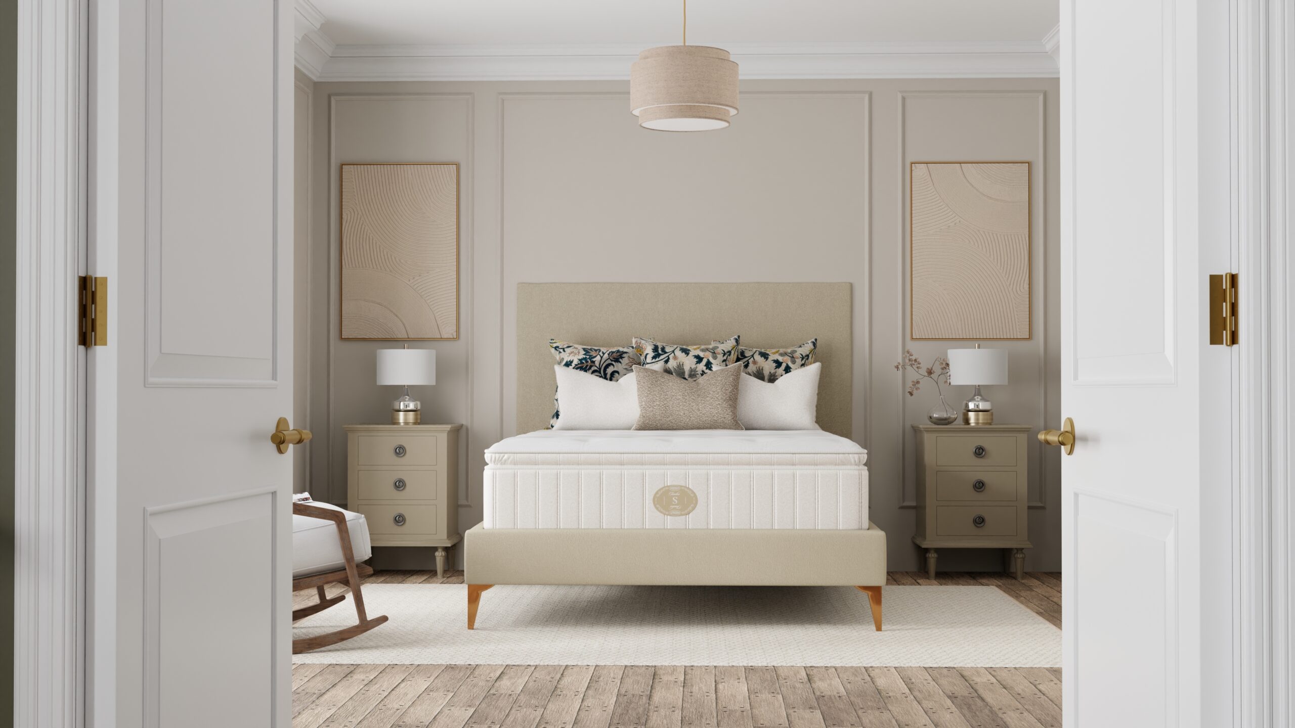 Shifman handcrafted mattress and matching foundation