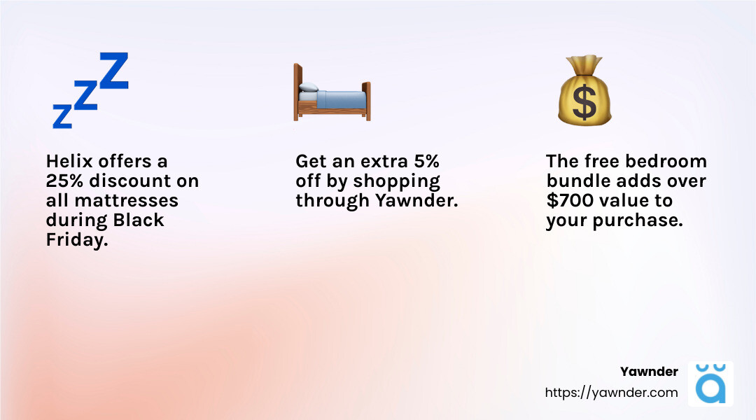 Exclusive Yawnder discount for Helix Black Friday