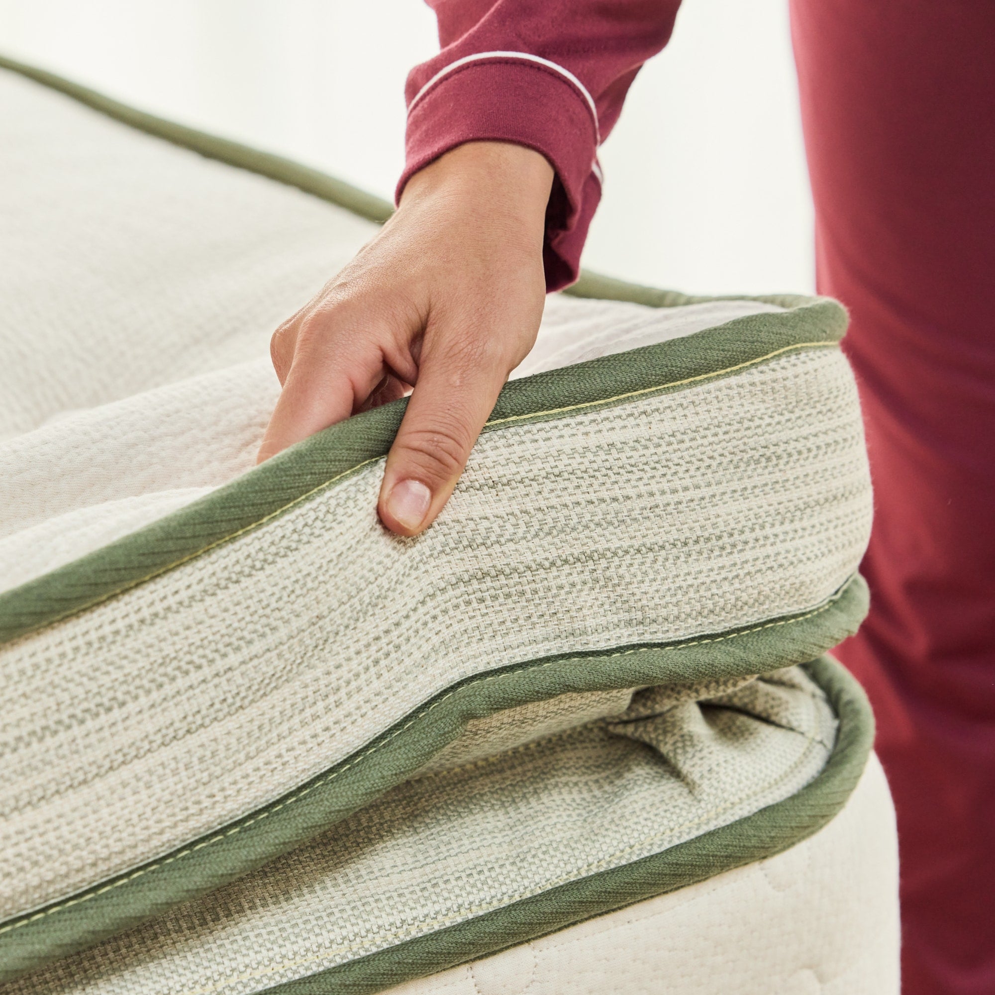Avocado Green Ultra Plush mattress side profile