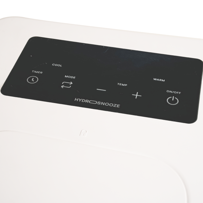 HydroSnooze control unit touch panel